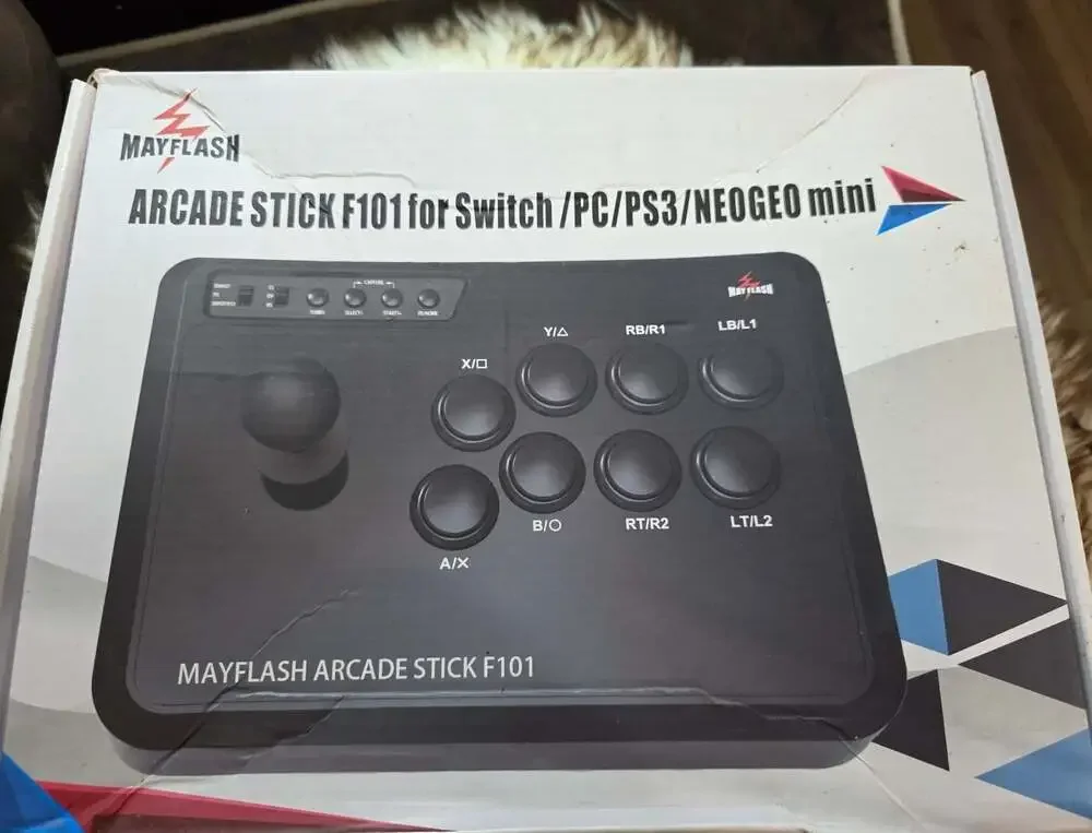 Mayflash Arcade Stick F101 for Nintendo Switch, PC, PS3, Android, Neogeo mini, S